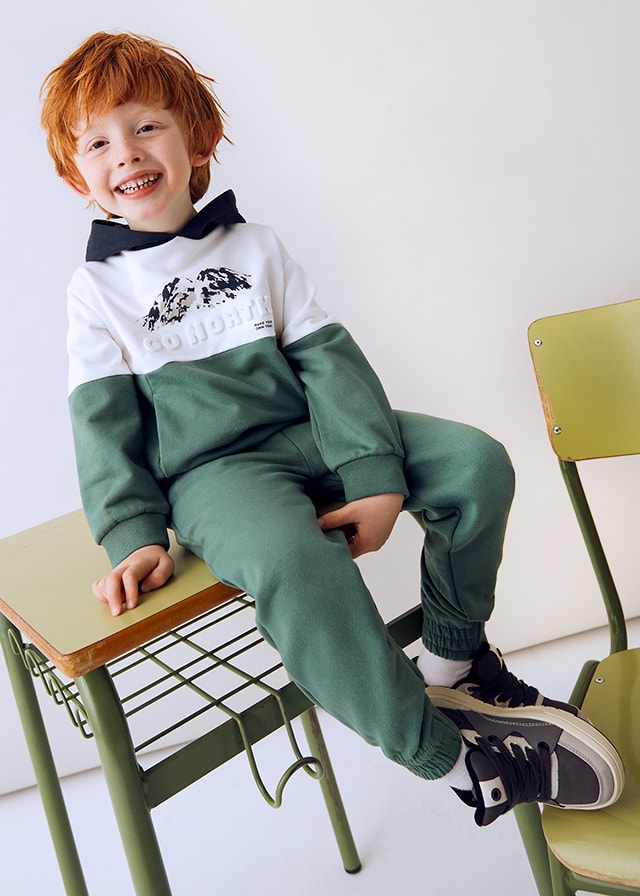 Mayoral 4-10 Yaş Erkek Çocuk 3'lü Eşofman Takımı – Kapüşonlu Sweatshirt ve 2 Adet Eşofman Altı