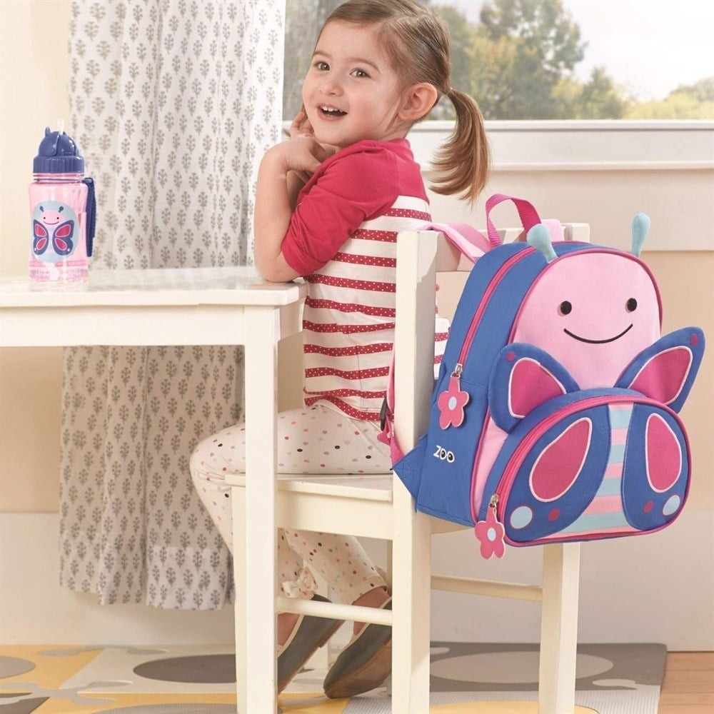 SKİP HOP ZOO LITTLE KID BACKPACK BUTTERFLY ORTA BOY ÇANTA - PEMBE-MAVİ