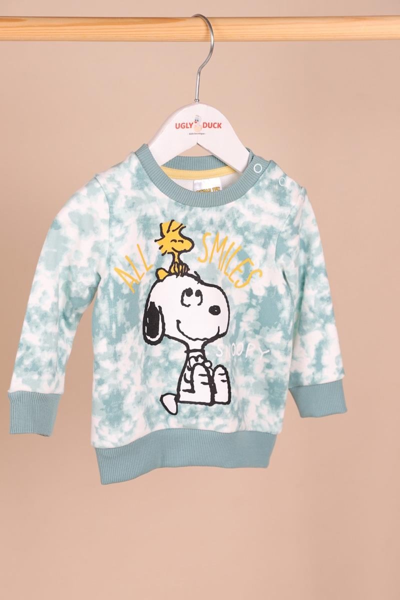 06-24 Ay Erkek Bebek Mint Yeşili Snoopy Lisanslı Takım