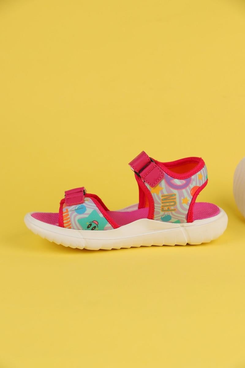 31-35 Numara Kız Çocuk Pembe Renk Dudino Paris Funny Sandalet