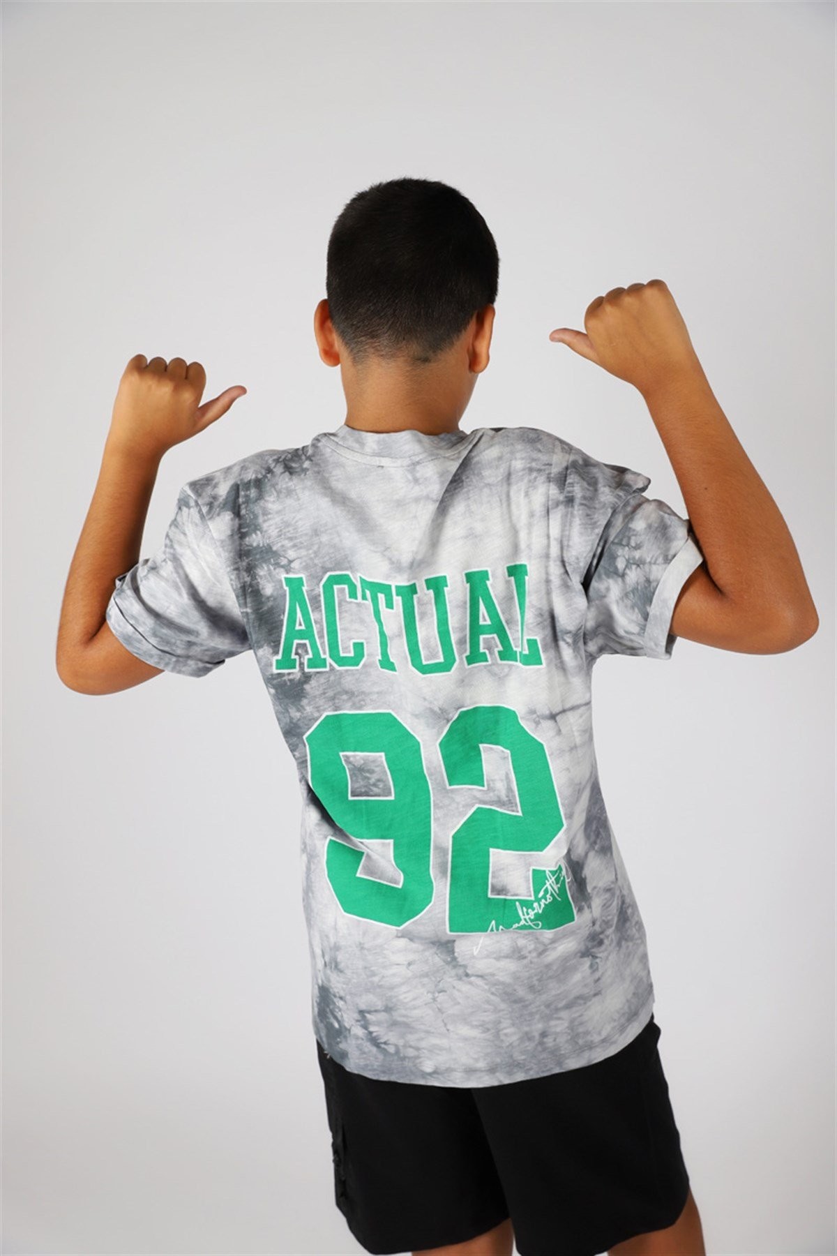 09-14 Yaş Erkek Actual Basic Gri T-Shirt
