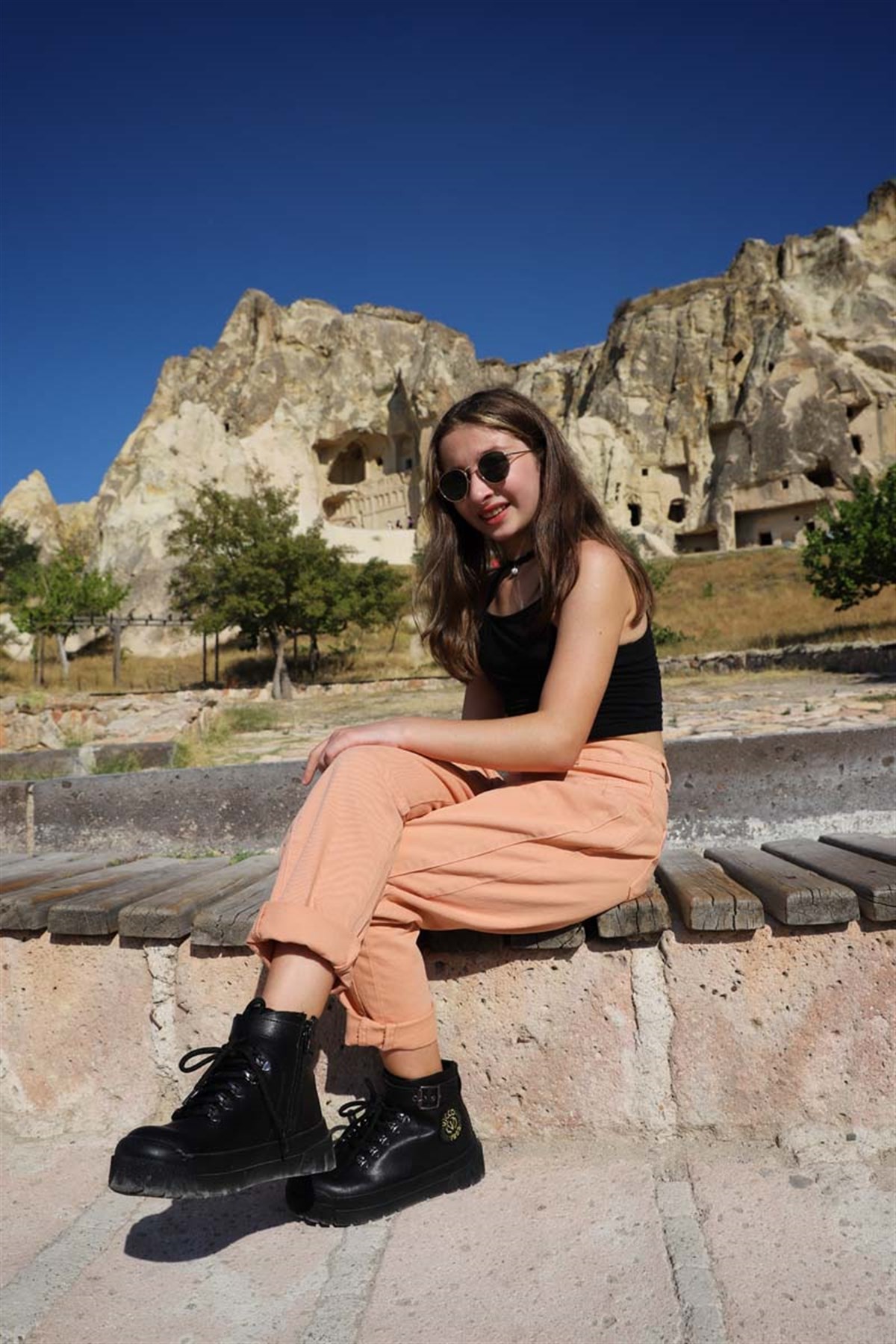 05-14 Yaş Kız Çocuk Kız Çocuk Siyah Crop