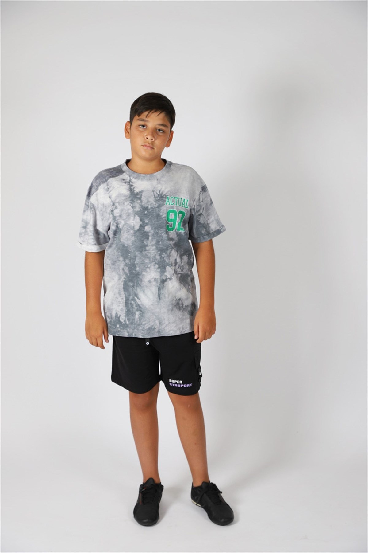 09-14 Yaş Erkek Actual Basic Gri T-Shirt