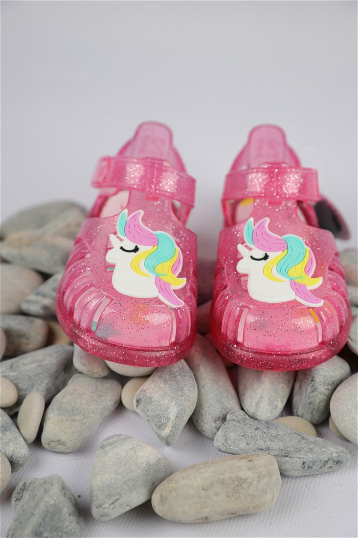 19 - 25 Numara Kız Çocuk Fuşya İgor Tobby Gloss Unicorn Sandalet