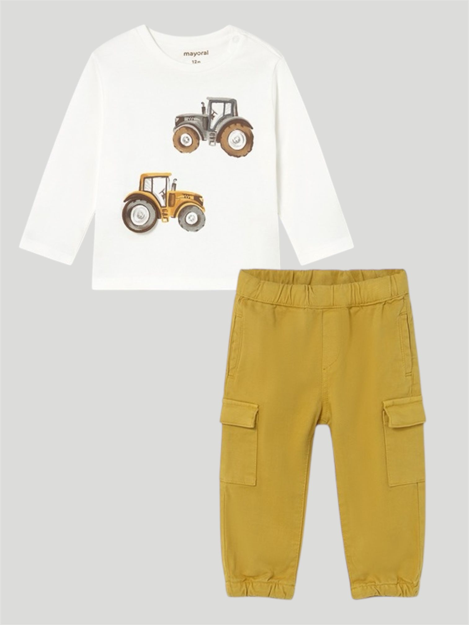 MAYORAL FARM SÜPRİZLİ SWEAT JOGGER PANTOLON TAKIM (01-04 YAŞ ARASI) - SARI-EKRU