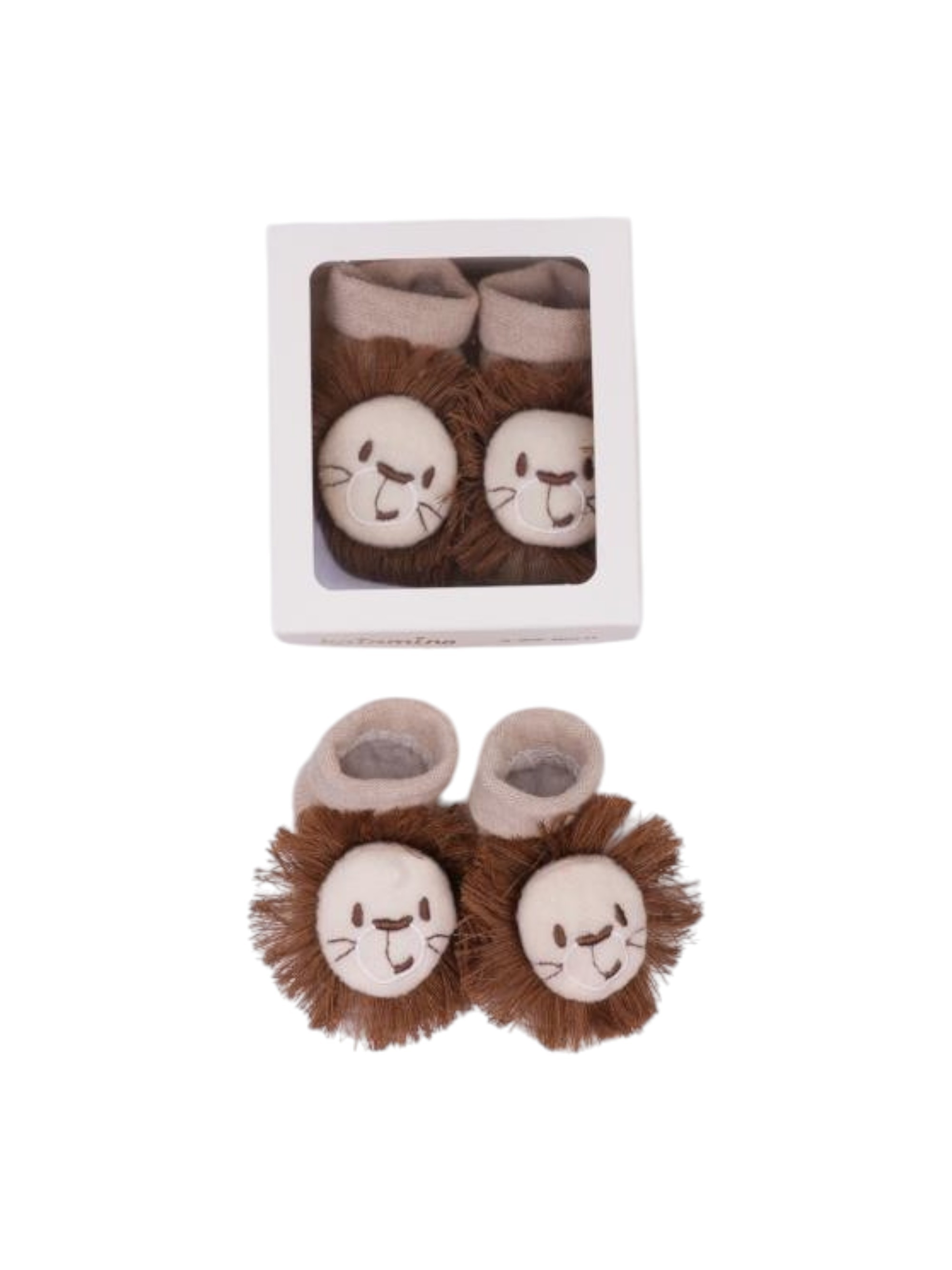 LİON BEBEK PATİK ÇORAP - KAHVE