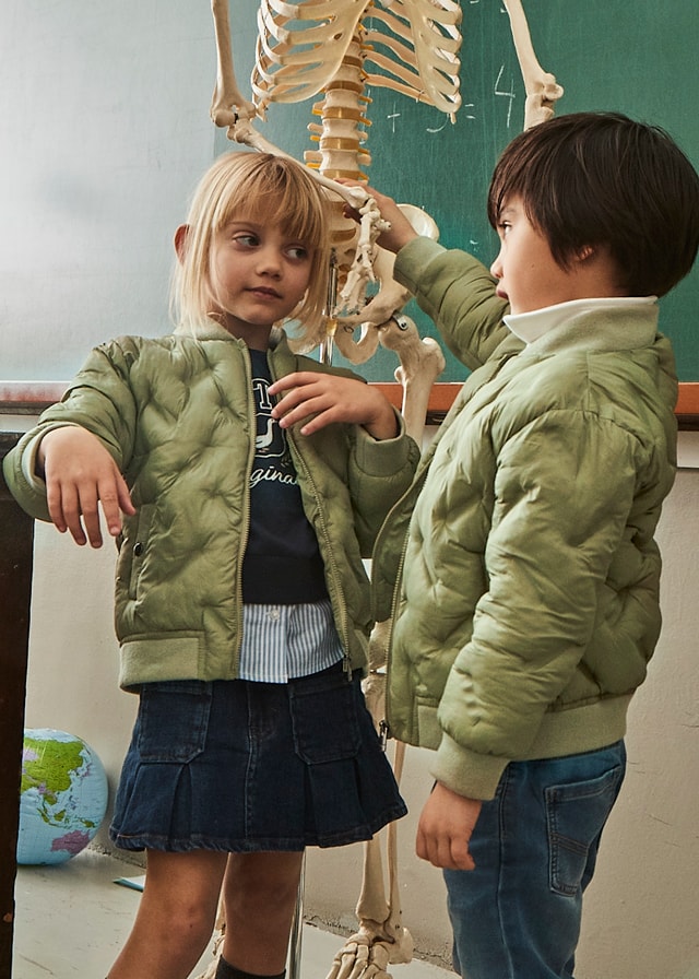 Mayoral Unisex Çocuk Mont – 4-10 Yaş, Yeşil, Su İtici, Rüzgar Geçirmez, Fermuarlı ve Cepli