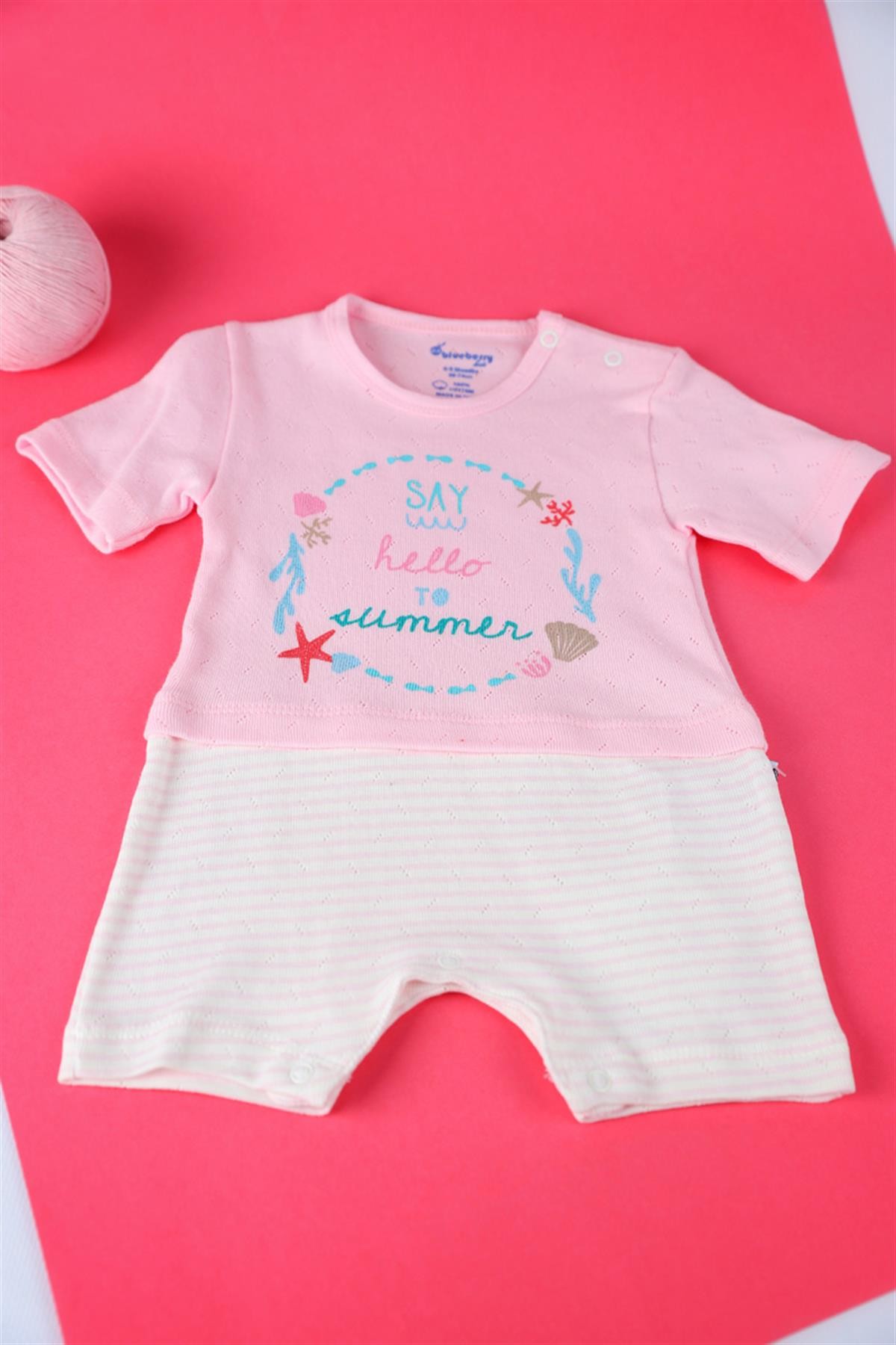03-18 Ay Kız Bebek Pembe Golf Tulum