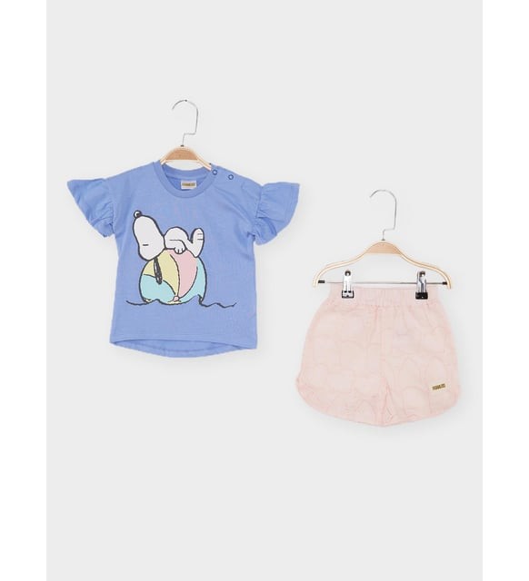 06-24 AY KIZ BEBEK SNOOPY İKİLİ TAKIM - PEMBE