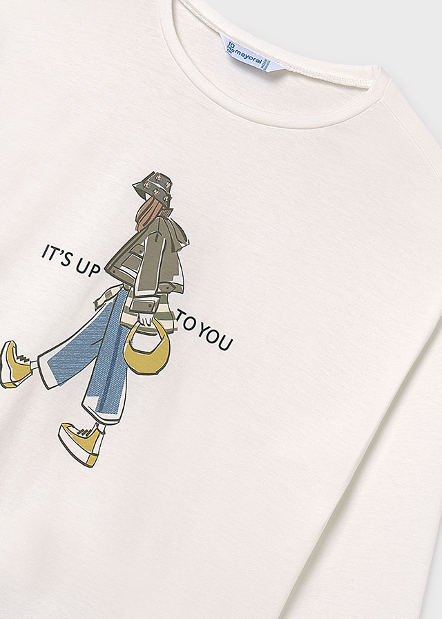 MAYORAL 10-16 YAŞ ARASI UZUN KOLLU T-SHIRT - KREM