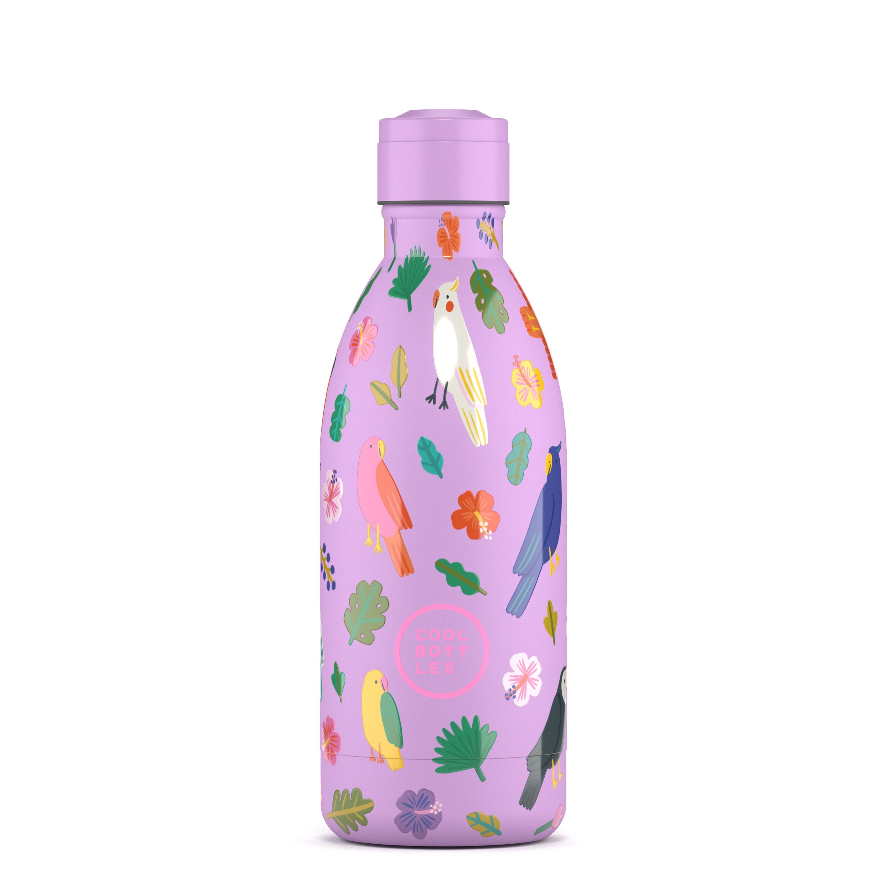 COOL BOTTLES DISCOVERY SERİSİ FLY FREE ÇELİK SULUK 500ML - LİLA | Çocuklar İçin Paslanmaz Çelik Suluk