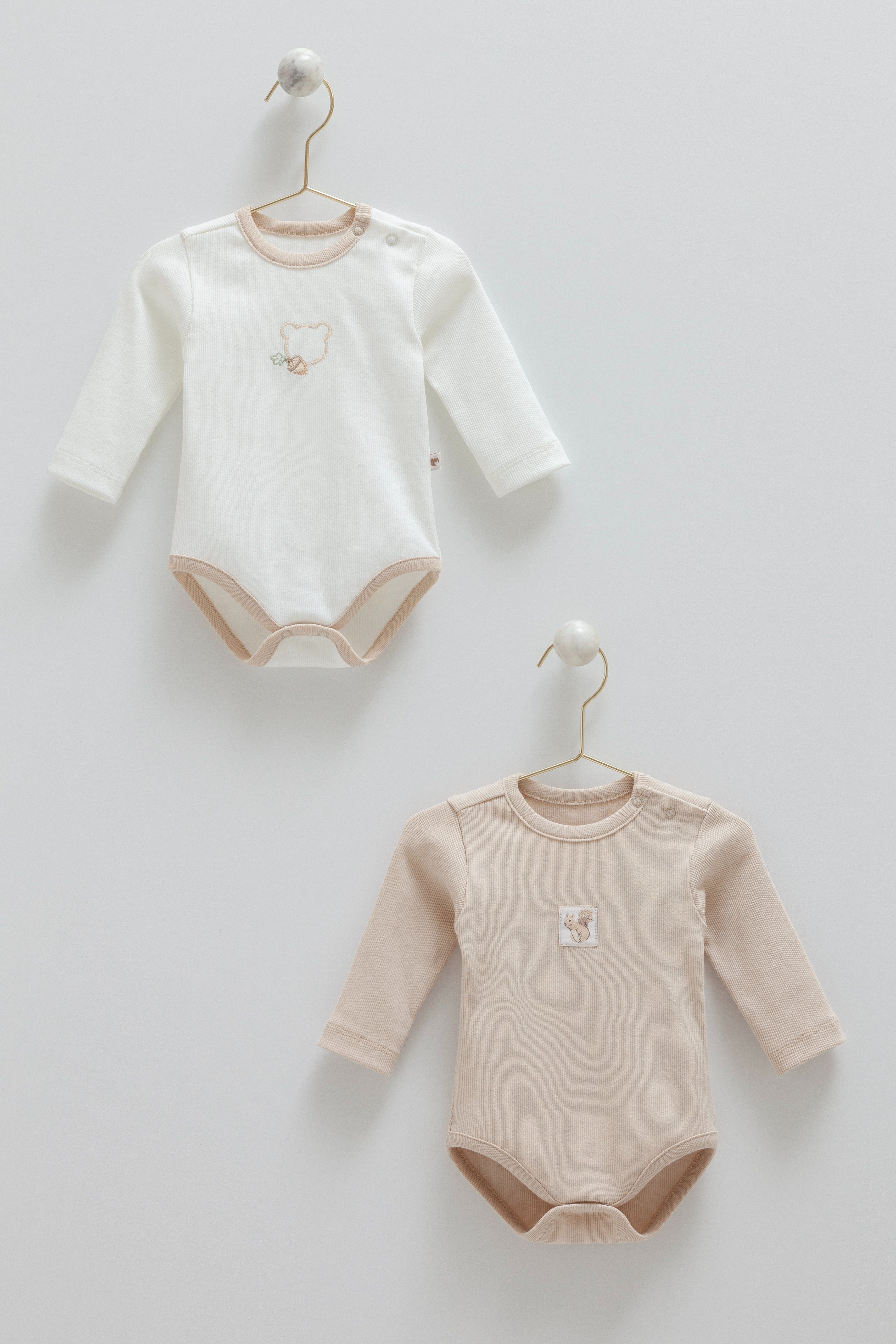 CARAMELL HELLO FOREST İKİLİ UZUN KOL BODY - BEJ
