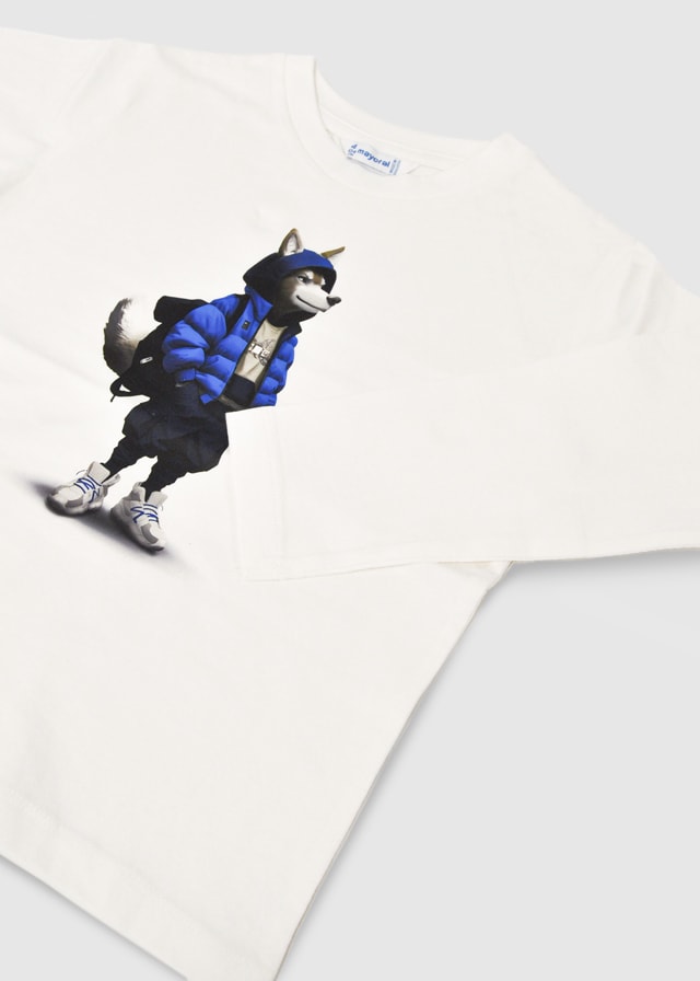 MAYORAL 4-10 YAŞ ARASI UZUN KOLLU T-SHIRT - KREM