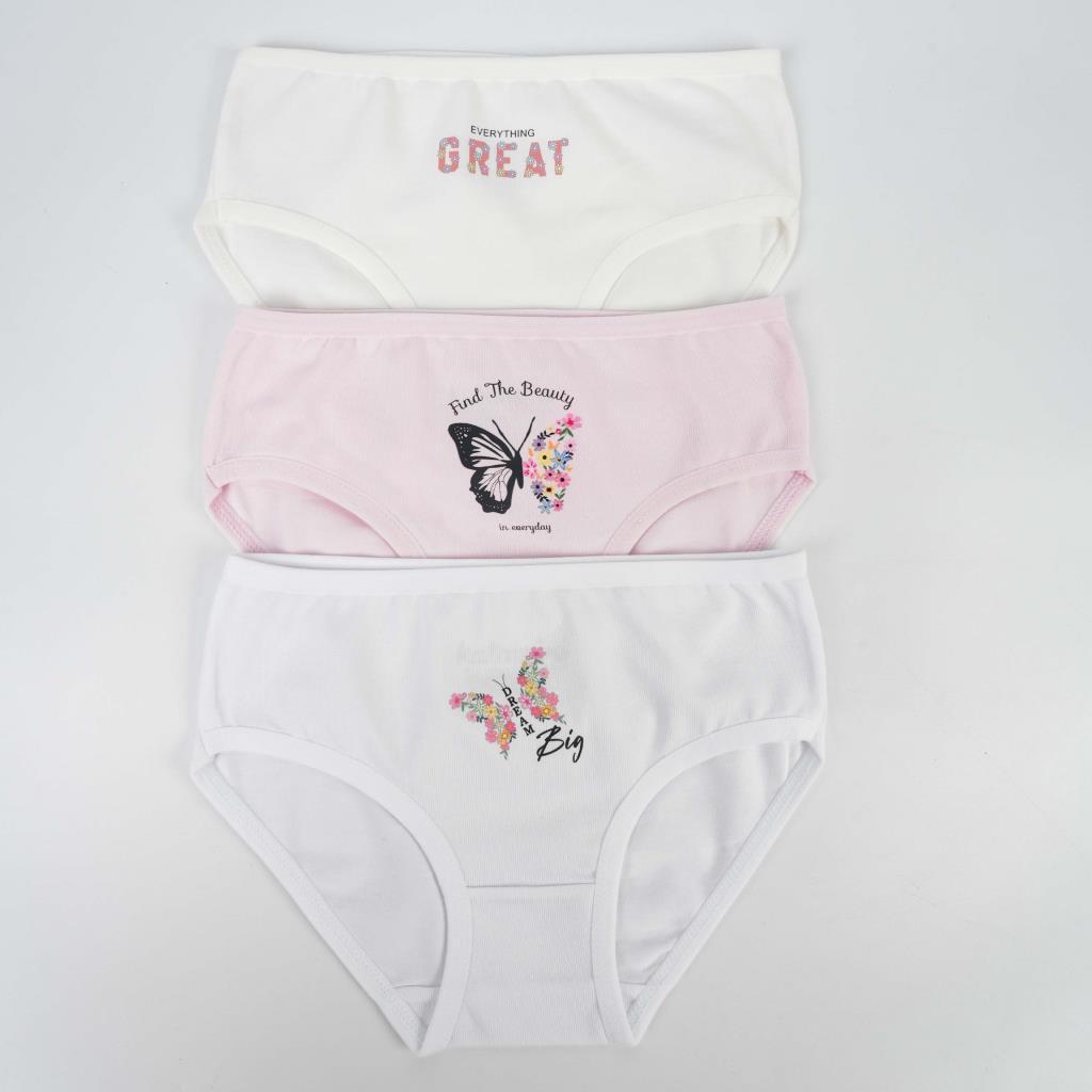 ROYAN KIZ BEBEK 3 LÜ SLİP SET - ÇOK RENKLİ