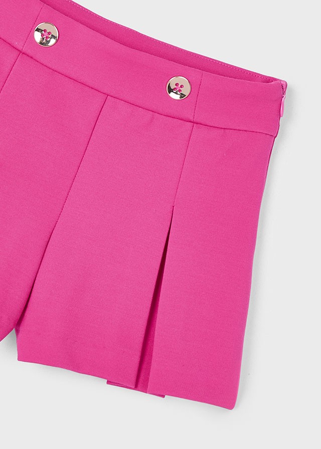 MAYORAL 04-10 YAŞ KIZ ÇOCUK PEMBE ROMA ÖRGÜLÜ ŞORT T-SHİRT TAKIM - PEMBE