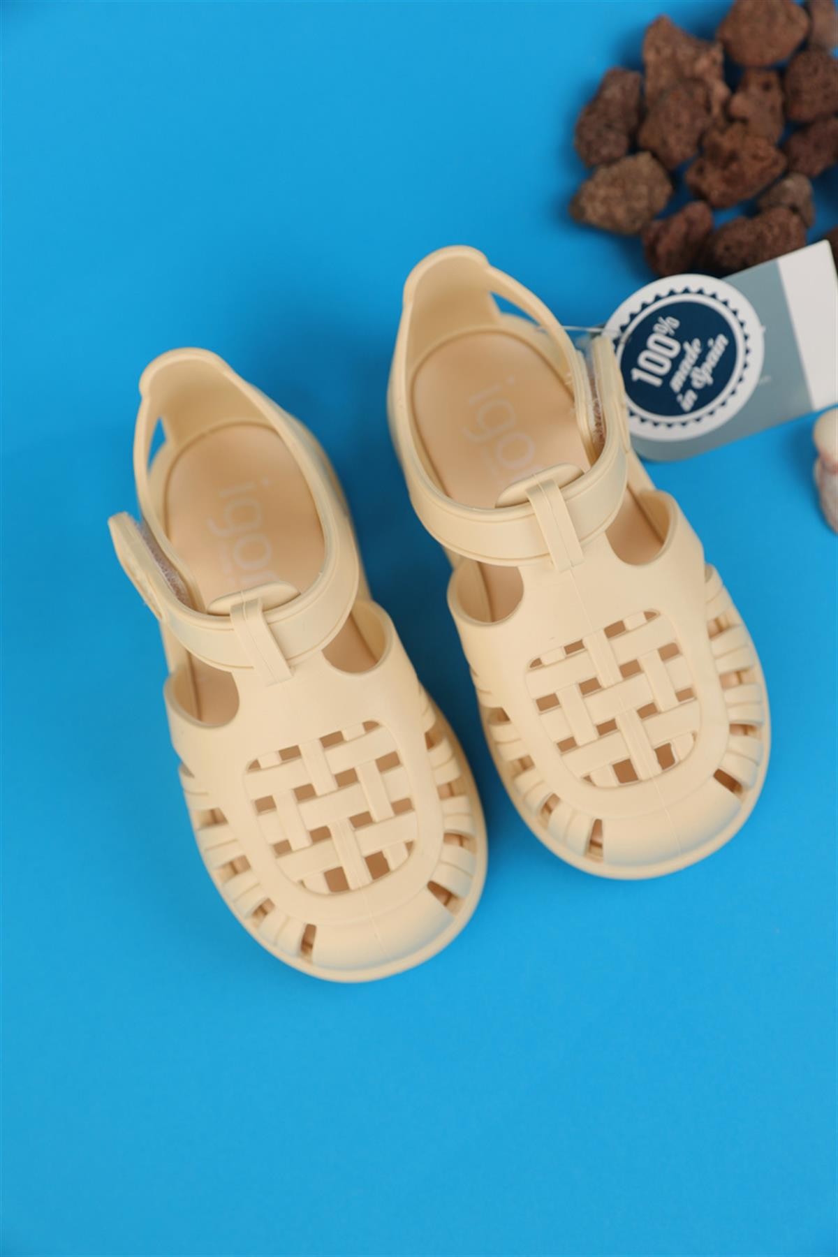 22 - 27 Numara İgor Tobby Solid Fil Dişi Sandalet