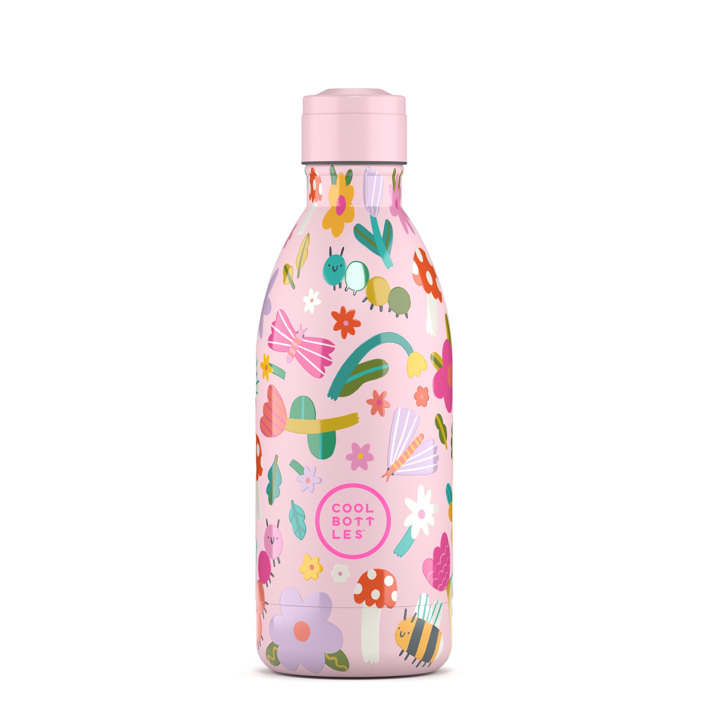 COOL BOTTLES BOTTLES DISCOVERY SERİSİ BUG LİFE 500ML - PEMBE | Çocuklar İçin Paslanmaz Çelik Suluk