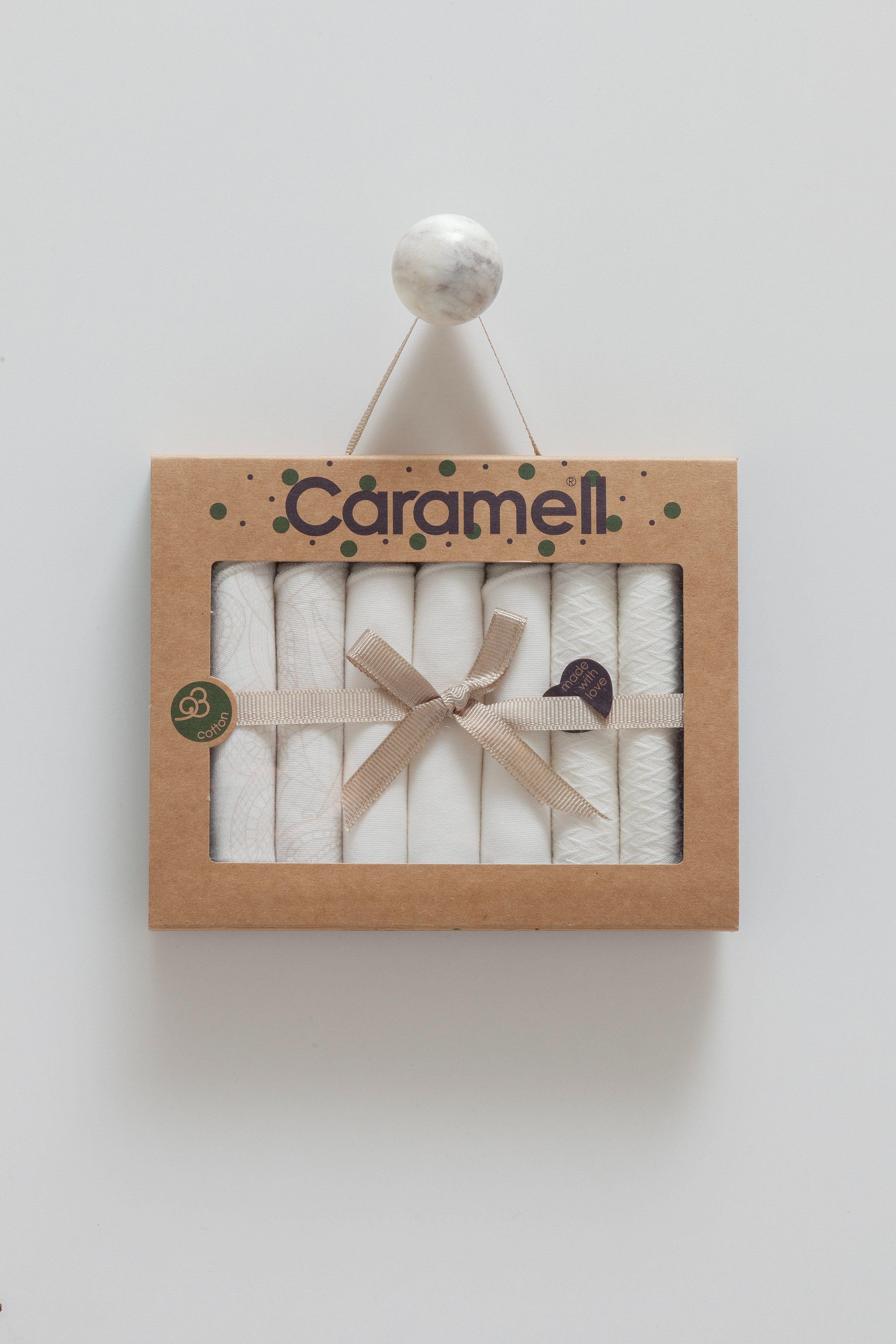 CARAMELL 7 Lİ TİNY LACE MENDİL SET - EKRU