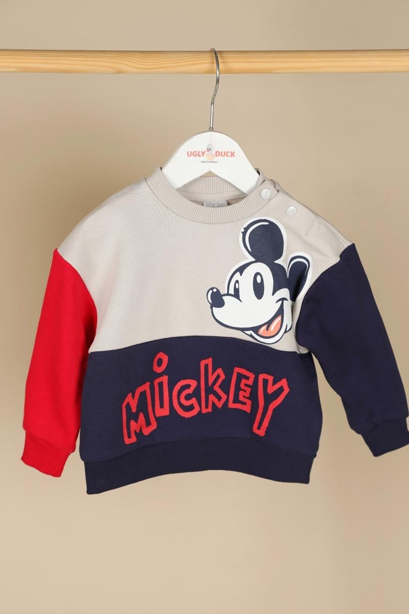 06-24 Ay Erkek Bebek Lacivert Renk Mickey Mouse  Lisanslı Takım