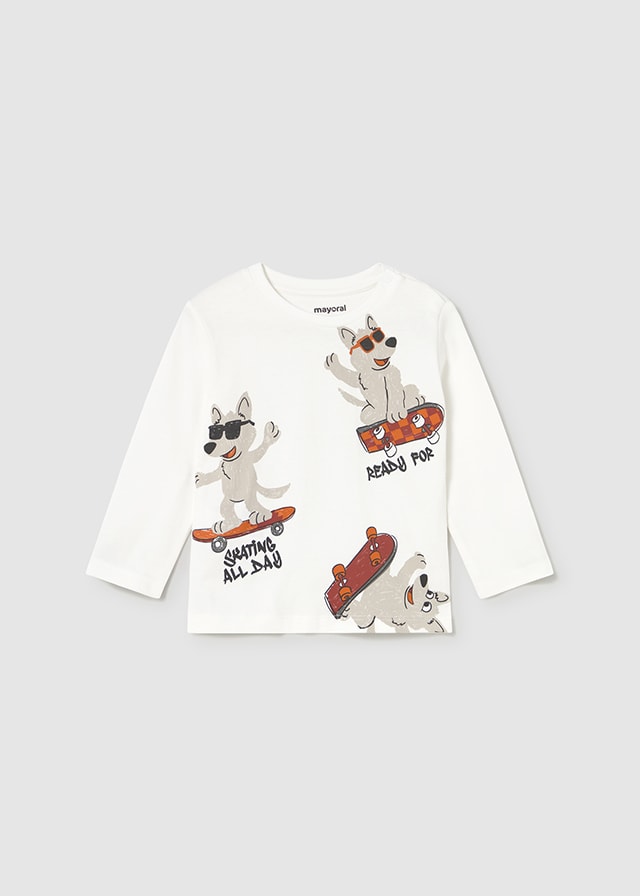 MAYORAL SKATE BELİ PAÇASI LASTİKLKİ PANTOLON SWEAT TAKIM (01-04 YAŞ ARASI BEDENLER) - EKRU-ANTRASİT