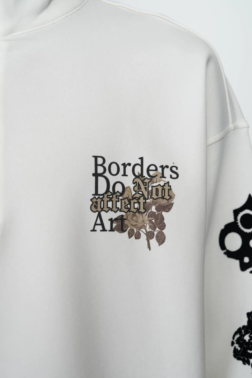 LOCOLOCO 2 İPLİK ÇİÇEK BASKILI İKİLİ TAKIM (9-15 YAŞ ARASI) - EKRU-SİYAH