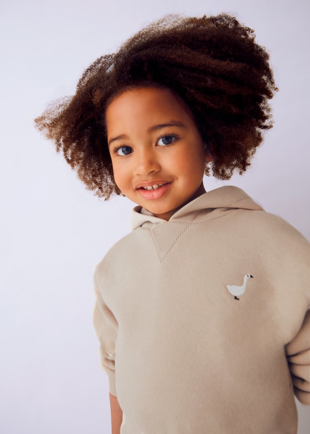 Mayoral 4-10 Yaş Kız Çocuk Şardonlu Sweatshirt ve Etek Takımı - Bej