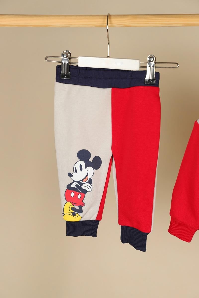 06-24 Ay Erkek Bebek Lacivert Renk Mickey Mouse  Lisanslı Takım