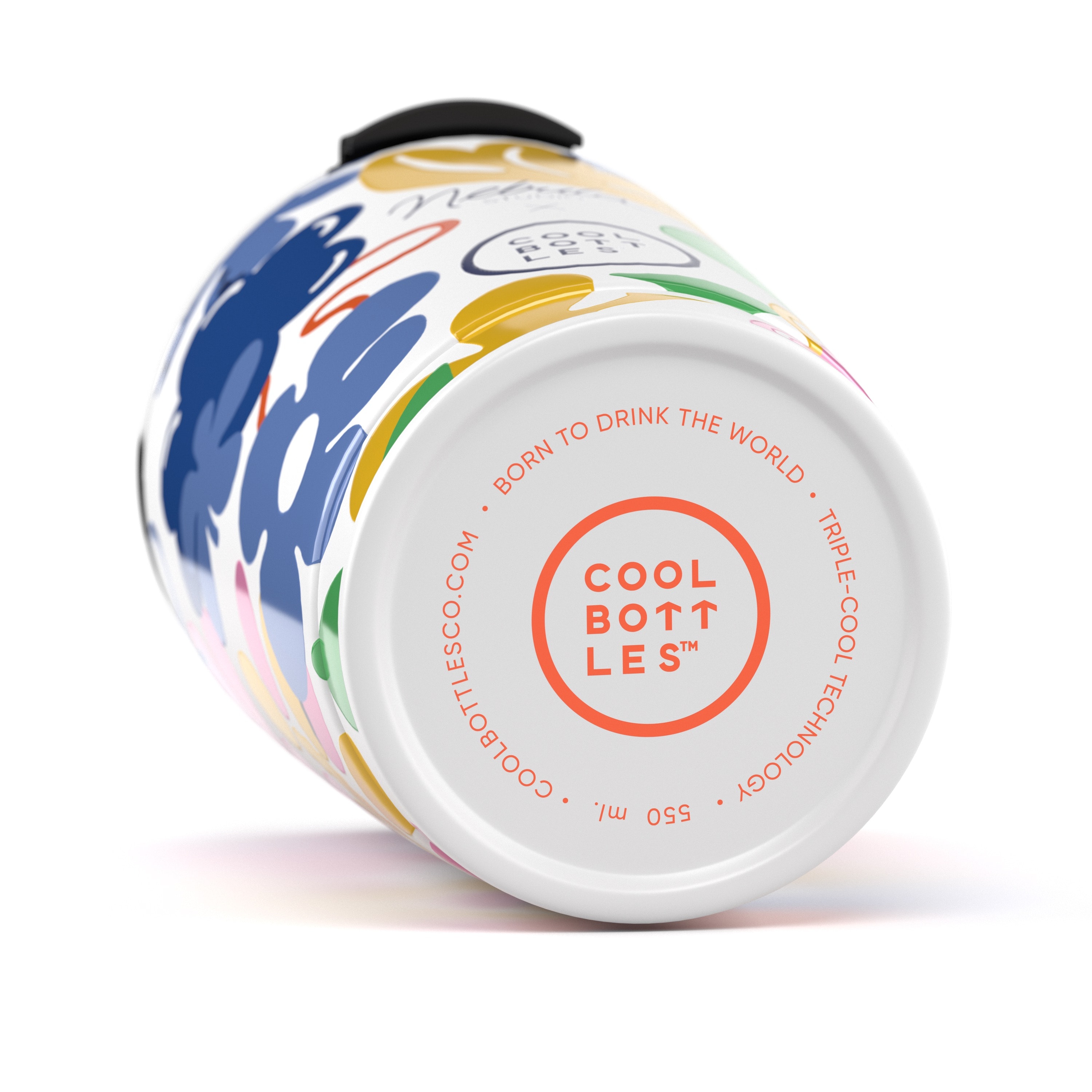 Cool Bottles Nebula Floral Madness 550 ml Çelik Suluk – Renkli, Isı Korumalı