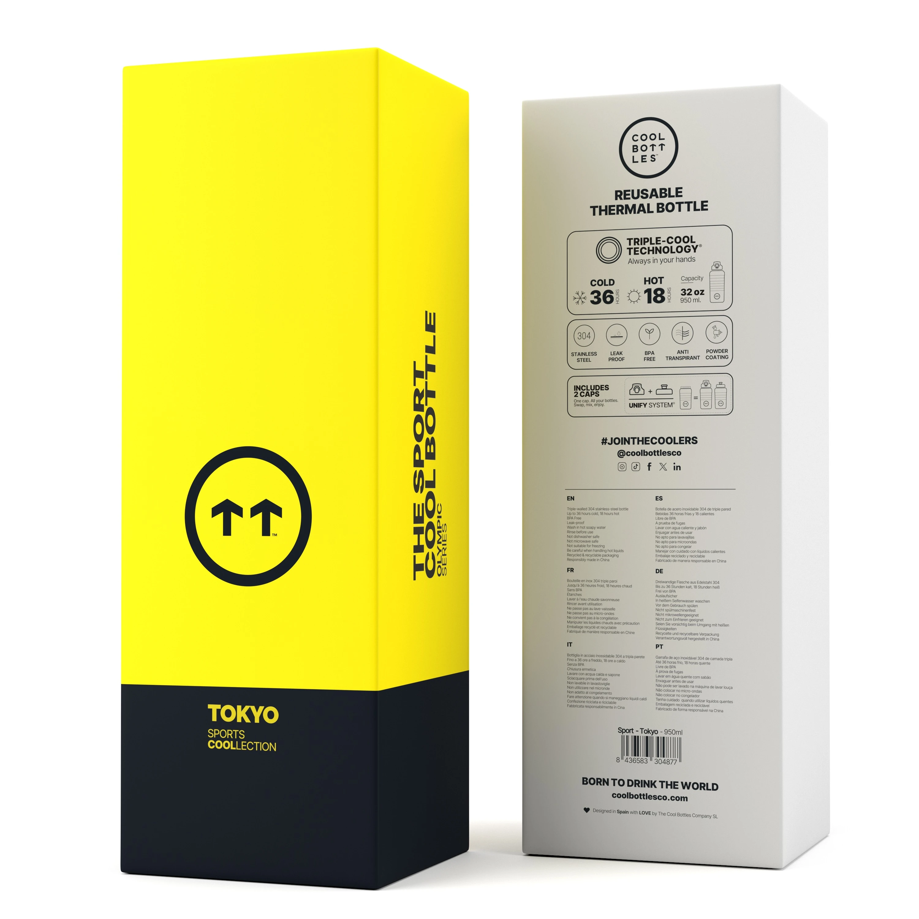 COOL BOTTLES OLYMPIC SERİSİ TOKYO 950 ML - ÇOK RENKLİ