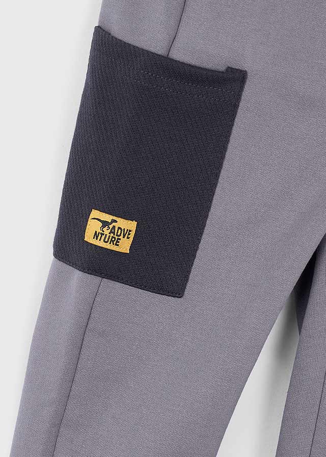 Mayoral 4-10 Yaş Erkek Çocuk Gri Kapüşonlu Fermuarlı Hırka ve 2 Eşofman Altlı 3’lü Takım