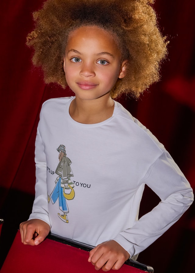 MAYORAL 10-16 YAŞ ARASI UZUN KOLLU T-SHIRT - KREM
