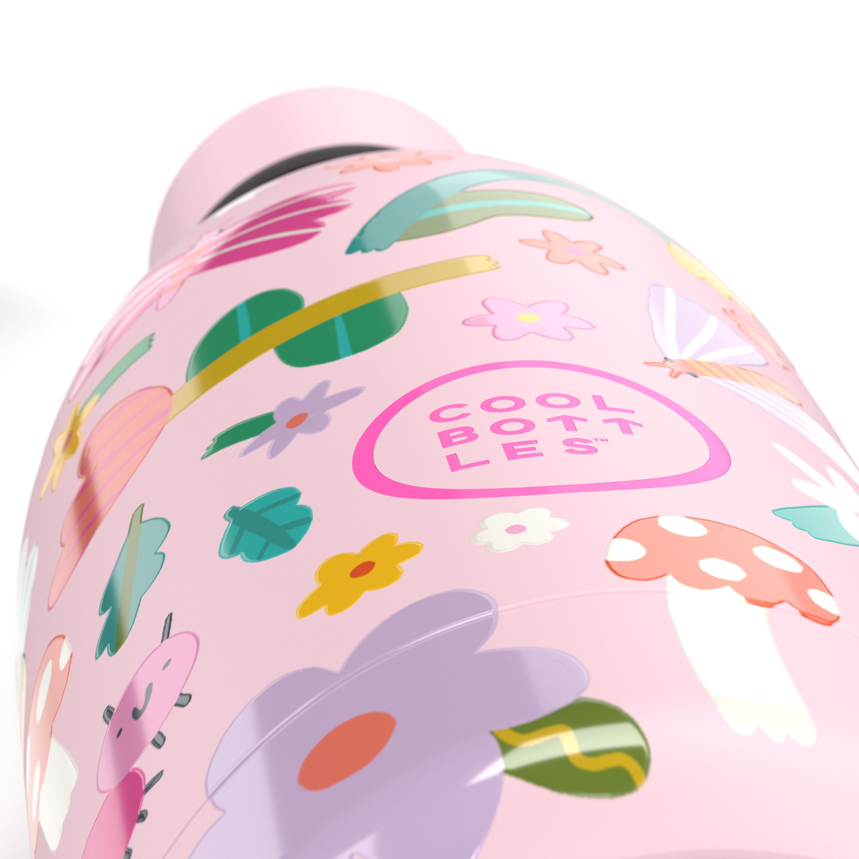 COOL BOTTLES BOTTLES DISCOVERY SERİSİ BUG LİFE 500ML - PEMBE | Çocuklar İçin Paslanmaz Çelik Suluk