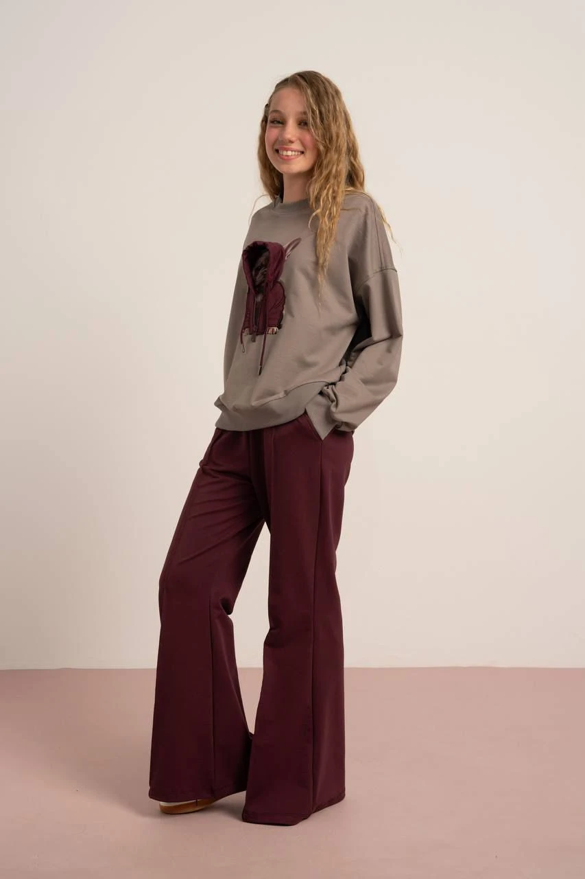 UGLY DUCK KAPŞONLU KÖPEKLİ SWEAT (09-15 YAŞ ARASI BEDENLER) - VİZON