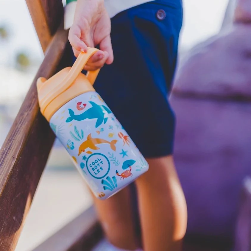 COOL BOTTLES UNDERWATER WORLD SERİ HAYVANLI ÇELİK PİPETLİ SULUK - 350ML - ÇOK RENKLİ
