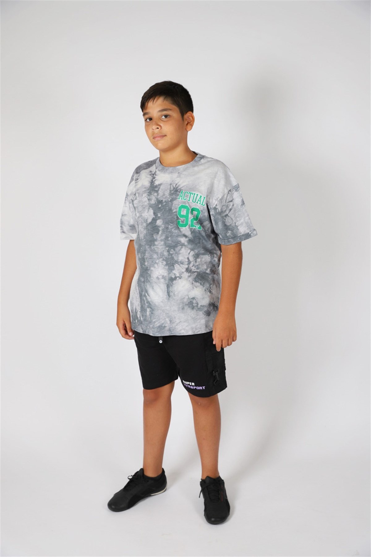 09-14 Yaş Erkek Actual Basic Gri T-Shirt