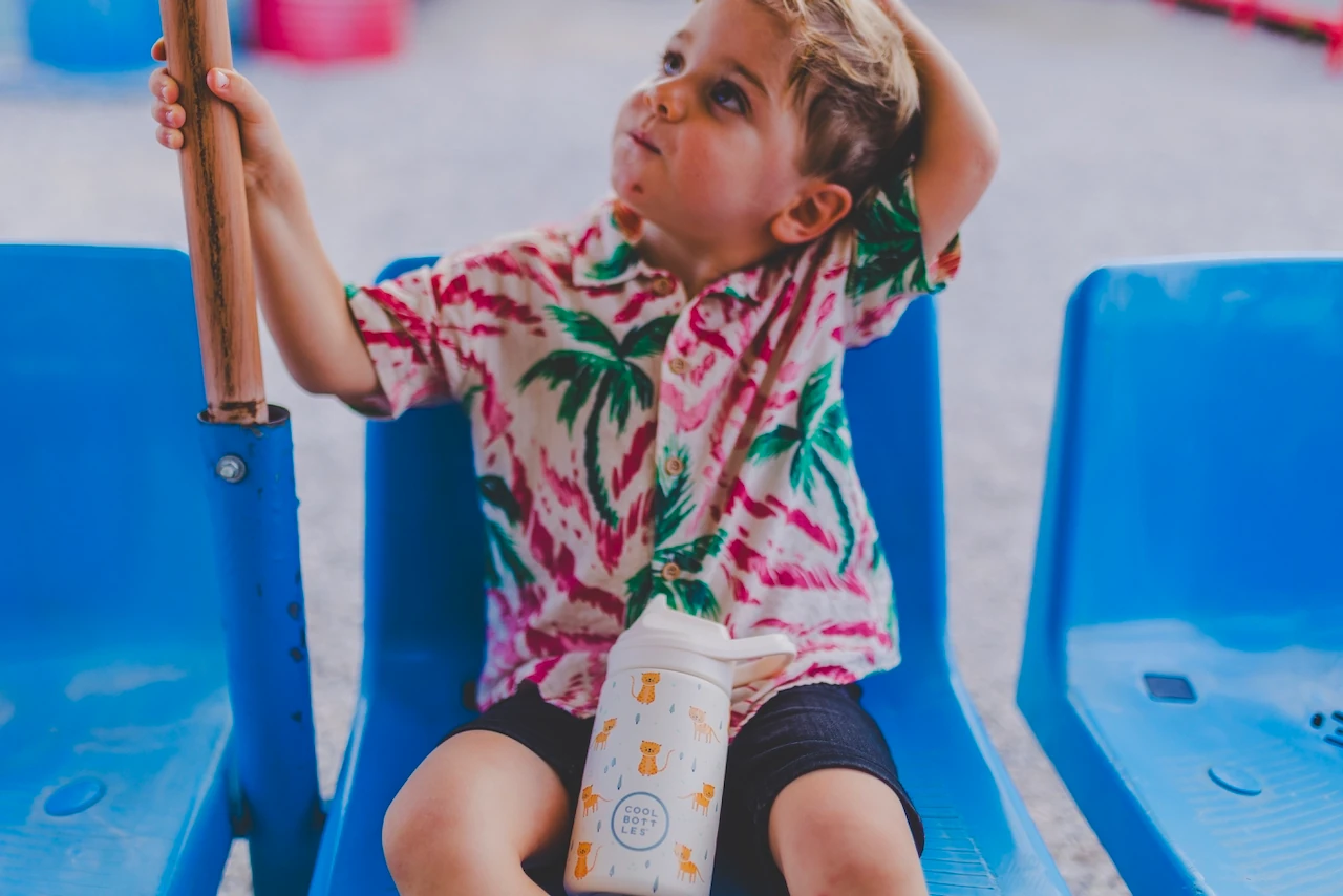 COOL BOTTLES DREAMWORLD SERİ KAPLANLI ÇELİK PİPETLİ SULUK-350 ML - BEJ