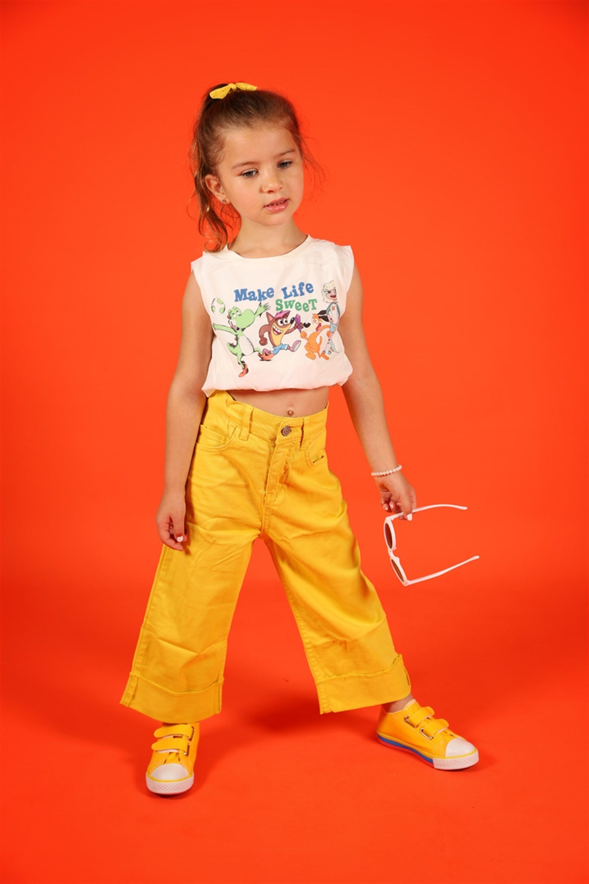 05-14 Yaş Kız Çocuk Ekru Sweet Bluz