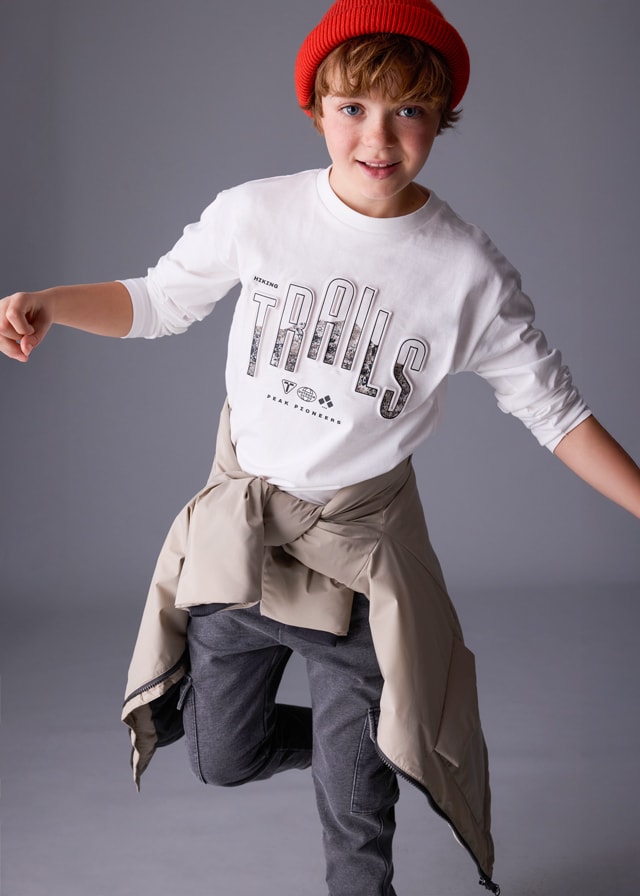 MAYORAL 10-16 YAŞ ARASI UZUN KOLLU T-SHIRT - KREM