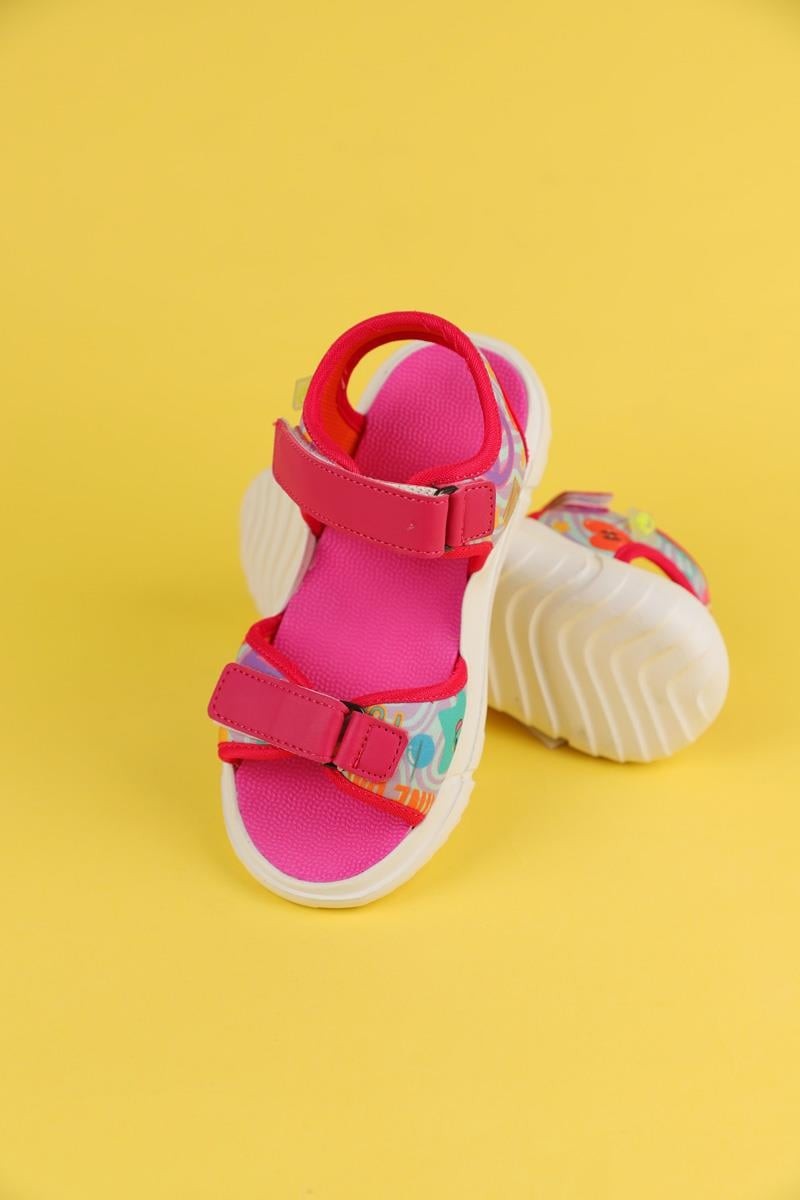 31-35 Numara Kız Çocuk Pembe Renk Dudino Paris Funny Sandalet