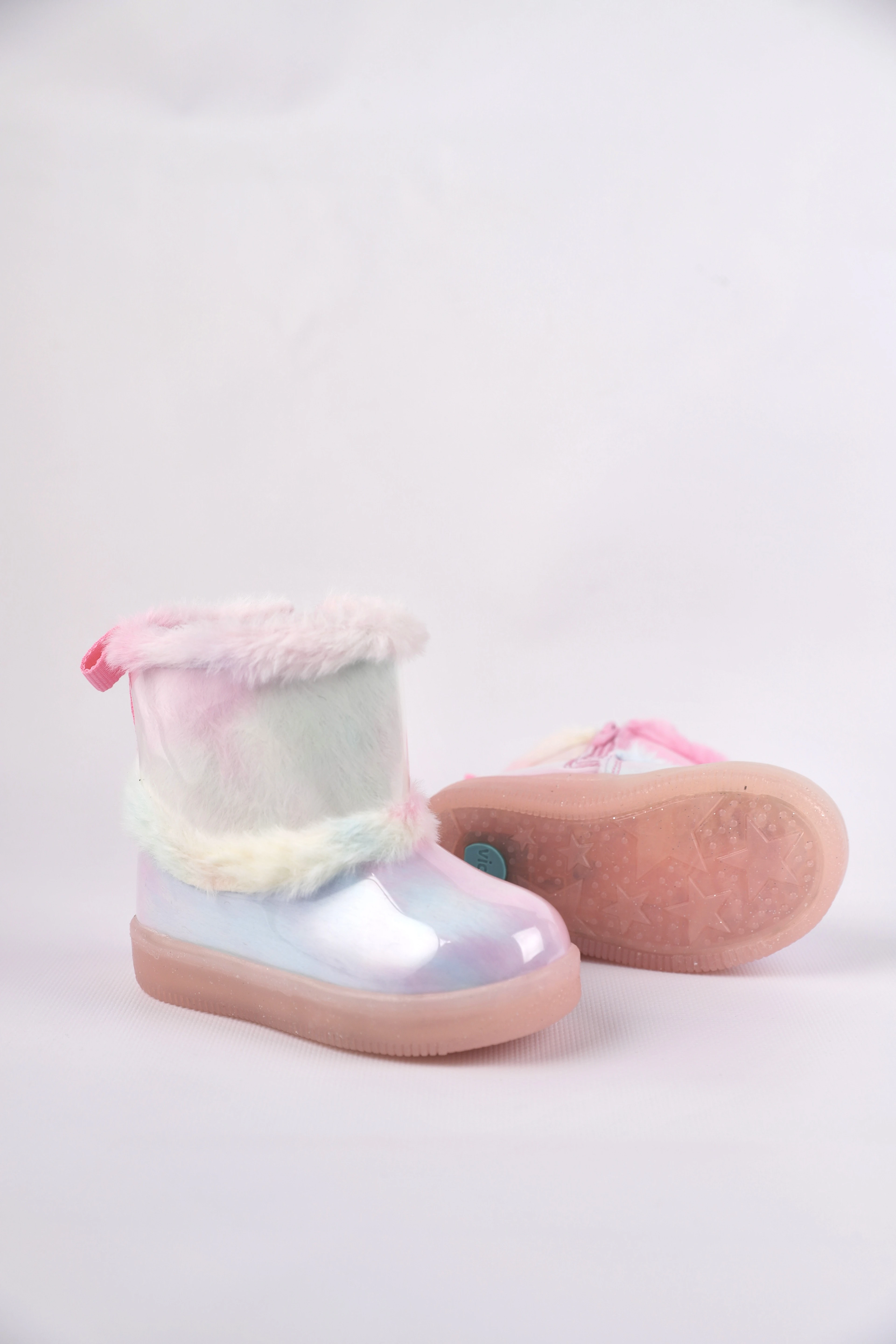 Vicco Peli Işıklı Kürklü Kız Çocuk Bot – Fermuarlı Anatomik Taban | 22-25 Numara