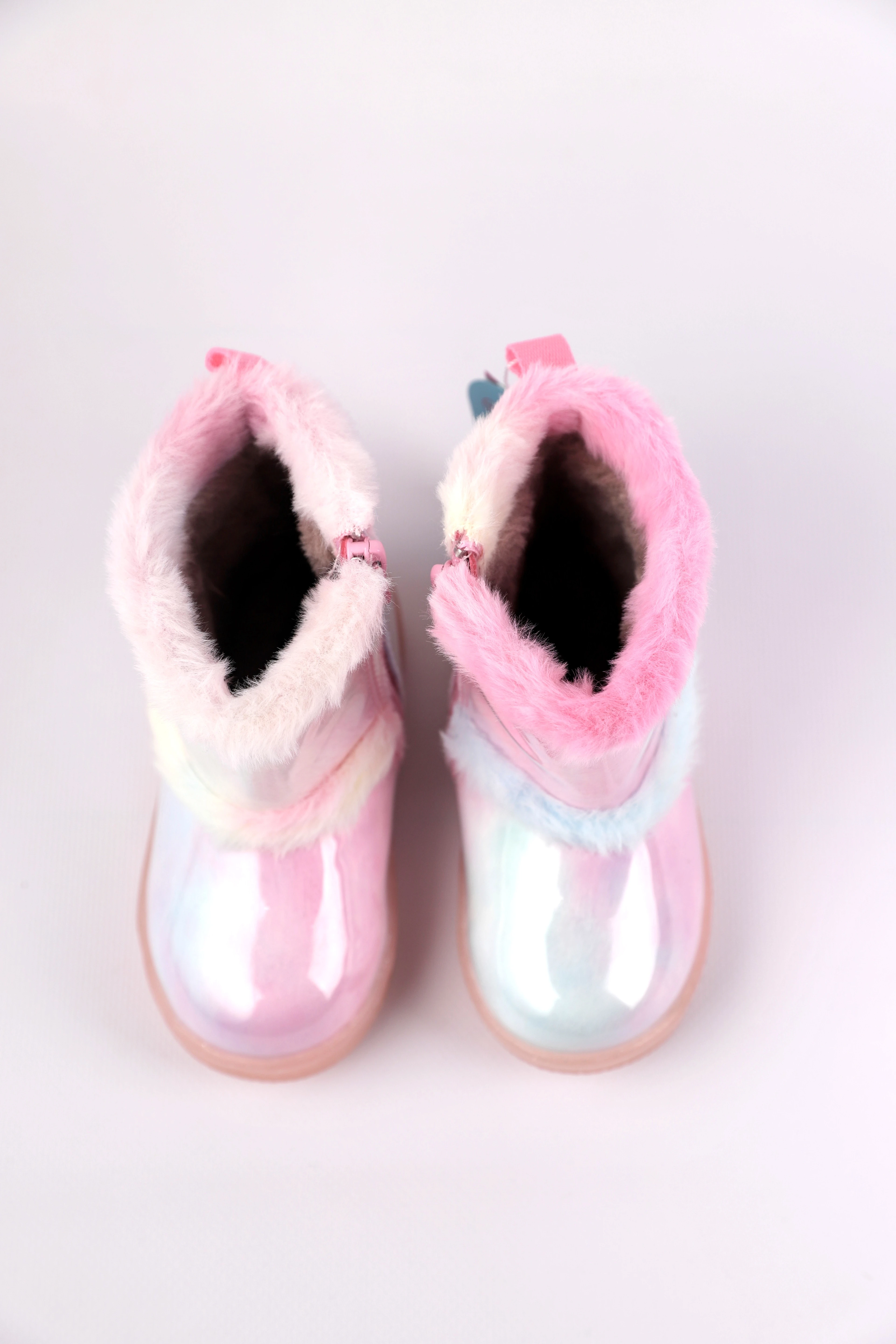 Vicco Peli Işıklı Kürklü Kız Çocuk Bot – Fermuarlı Anatomik Taban | 22-25 Numara