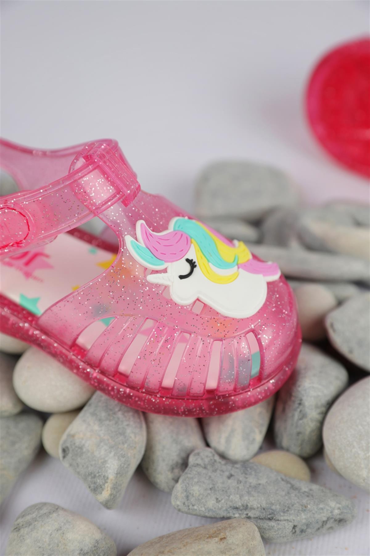 19 - 25 Numara Kız Çocuk Fuşya İgor Tobby Gloss Unicorn Sandalet