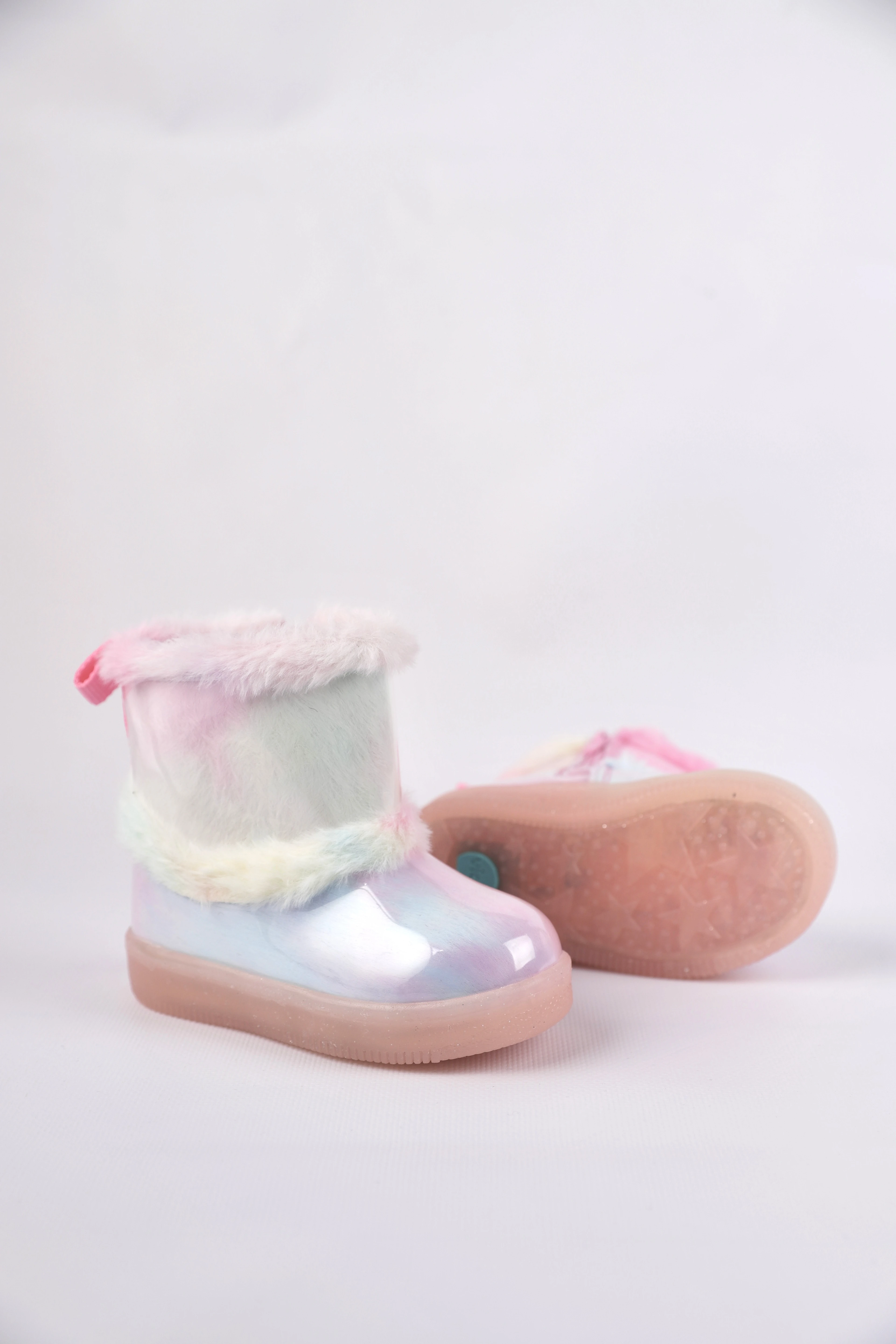 Vicco Peli Işıklı Kürklü Kız Çocuk Bot – Fermuarlı Anatomik Taban | 22-25 Numara