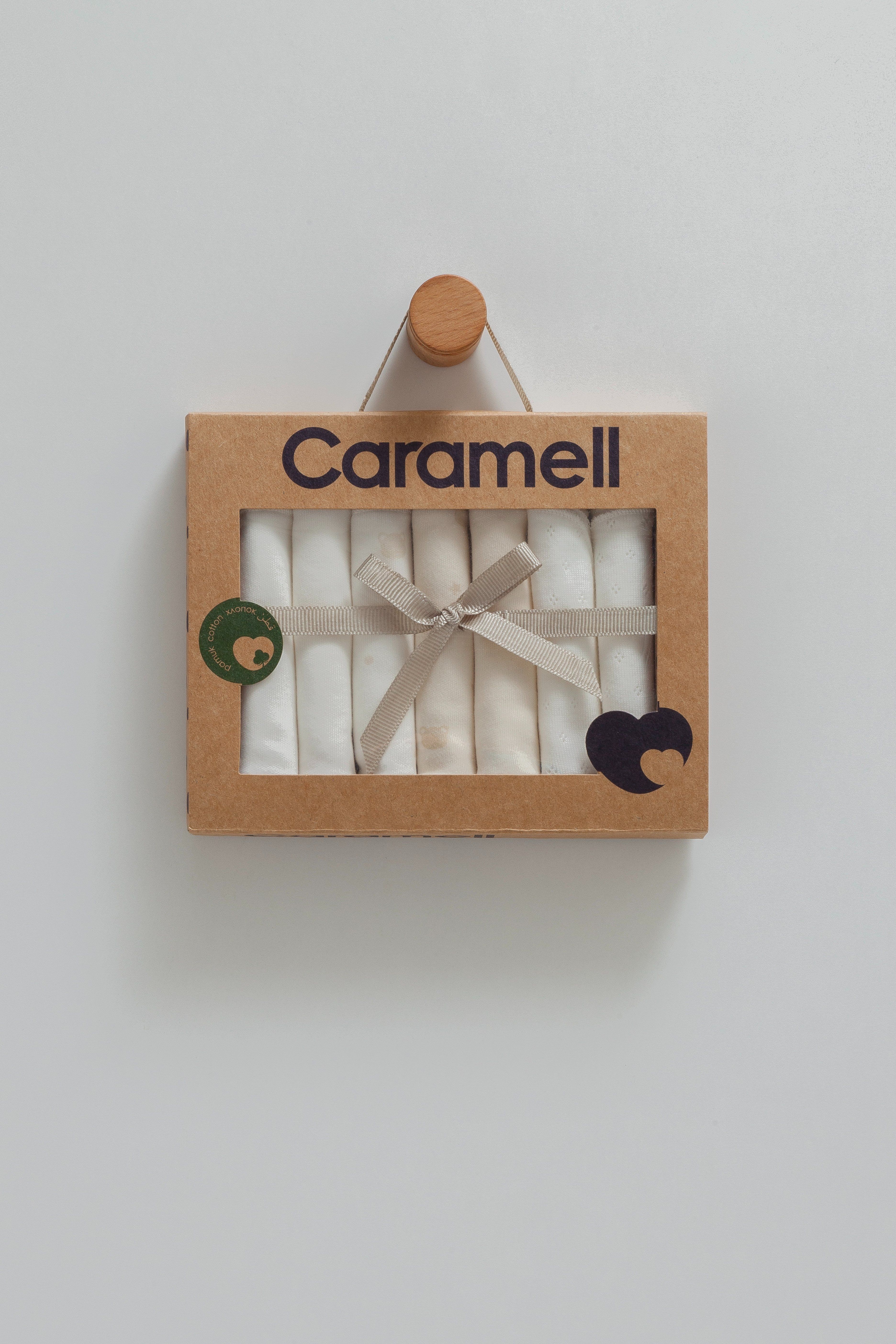 CARAMELL 7 Lİ PENYE MENDİL SET - EKRU