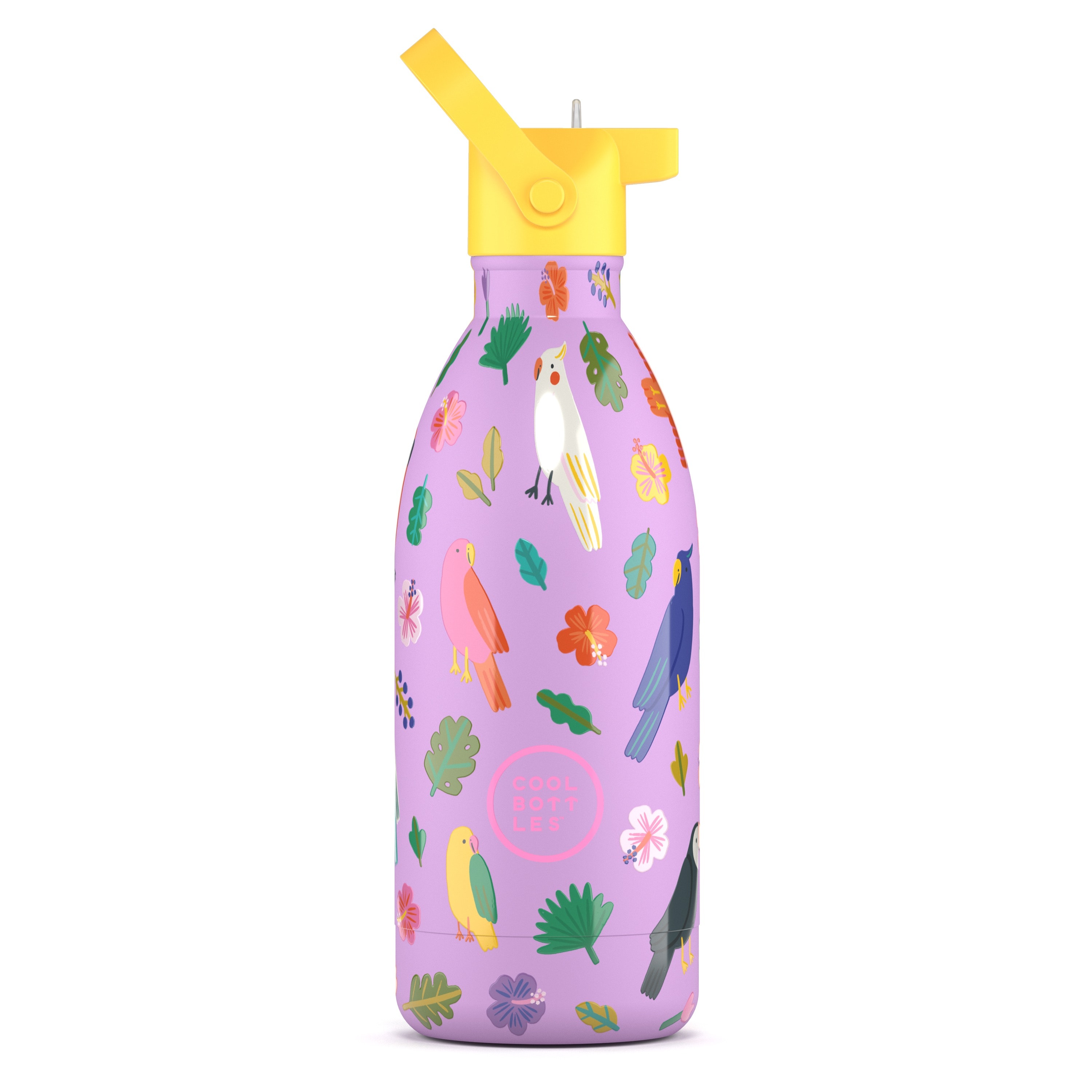 COOL BOTTLES DISCOVERY SERİSİ FLY FREE ÇELİK SULUK 500ML - LİLA | Çocuklar İçin Paslanmaz Çelik Suluk