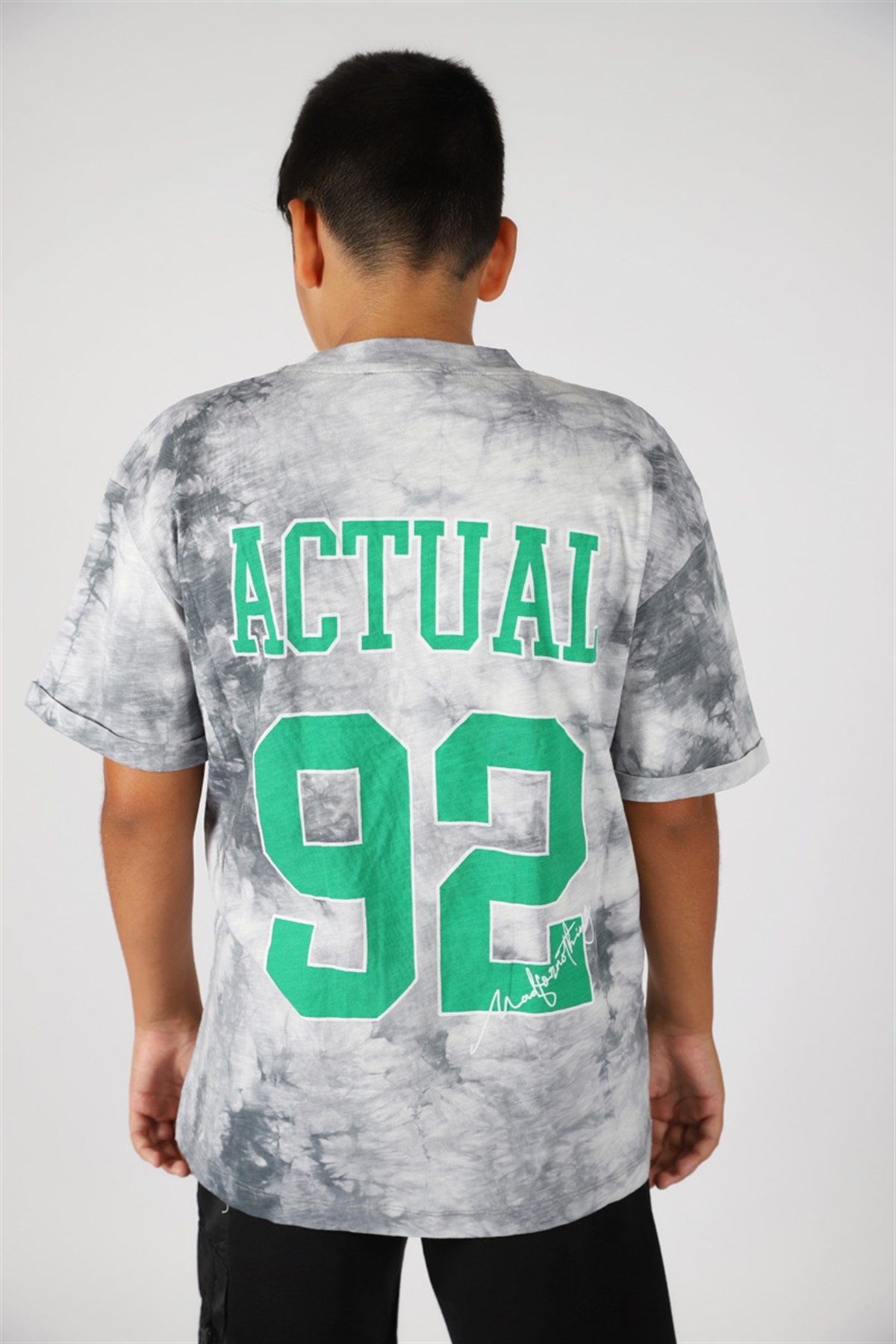 09-14 Yaş Erkek Actual Basic Gri T-Shirt