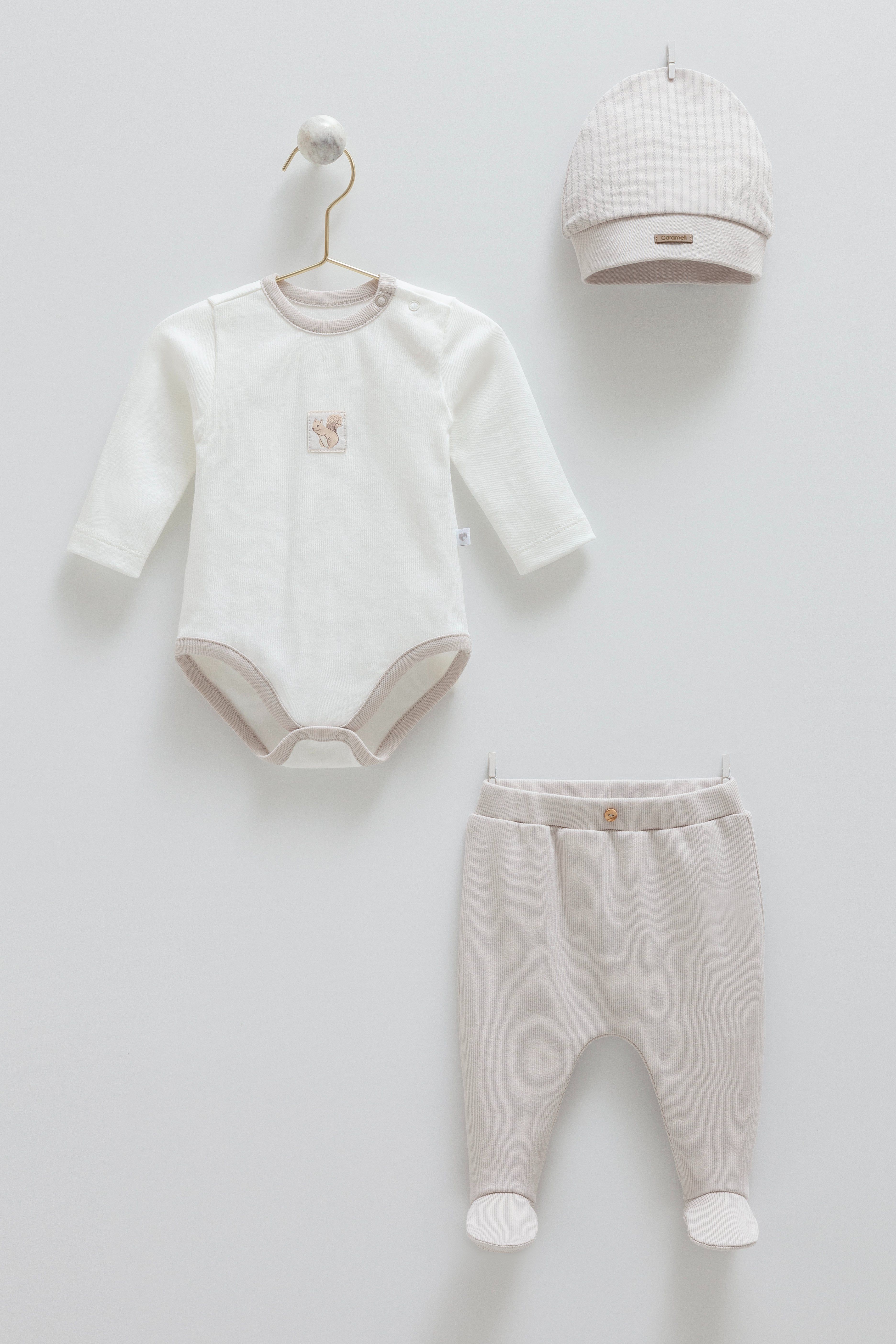 CARAMELL FORSET BODY PANTOLON ŞAPKA TAKIM - GRİ