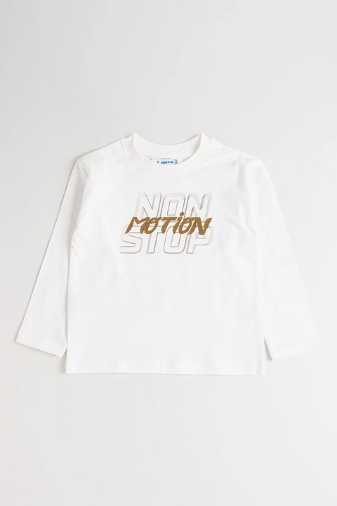 MAYORAL PAMUKLU KUMAŞ BASKILI SWEATSHİRT - BEYAZ