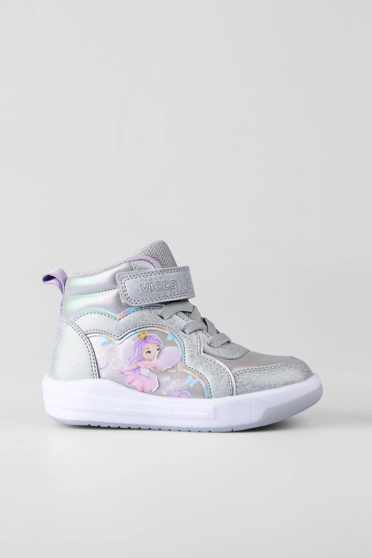 Vicco Klint Kız Çocuk Işıklı Bot – Gümüş, Cırtlı | 24-33 Numara Arası