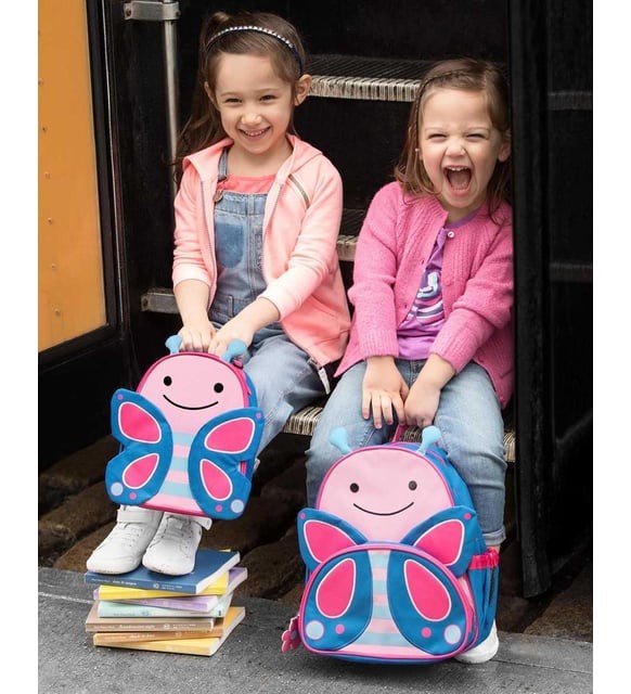 SKİP HOP ZOO LITTLE KID BACKPACK BUTTERFLY ORTA BOY ÇANTA - PEMBE-MAVİ